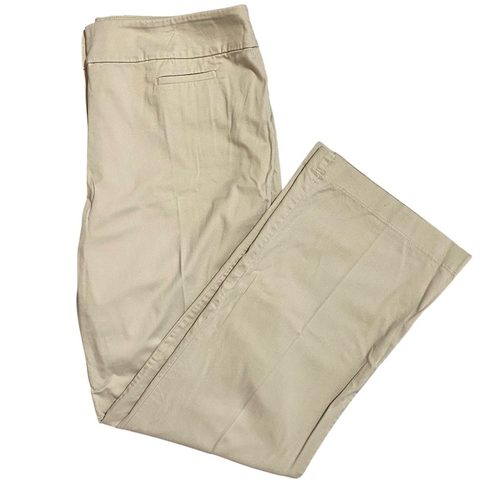 LOFT Tan Straight-Leg Trousers
